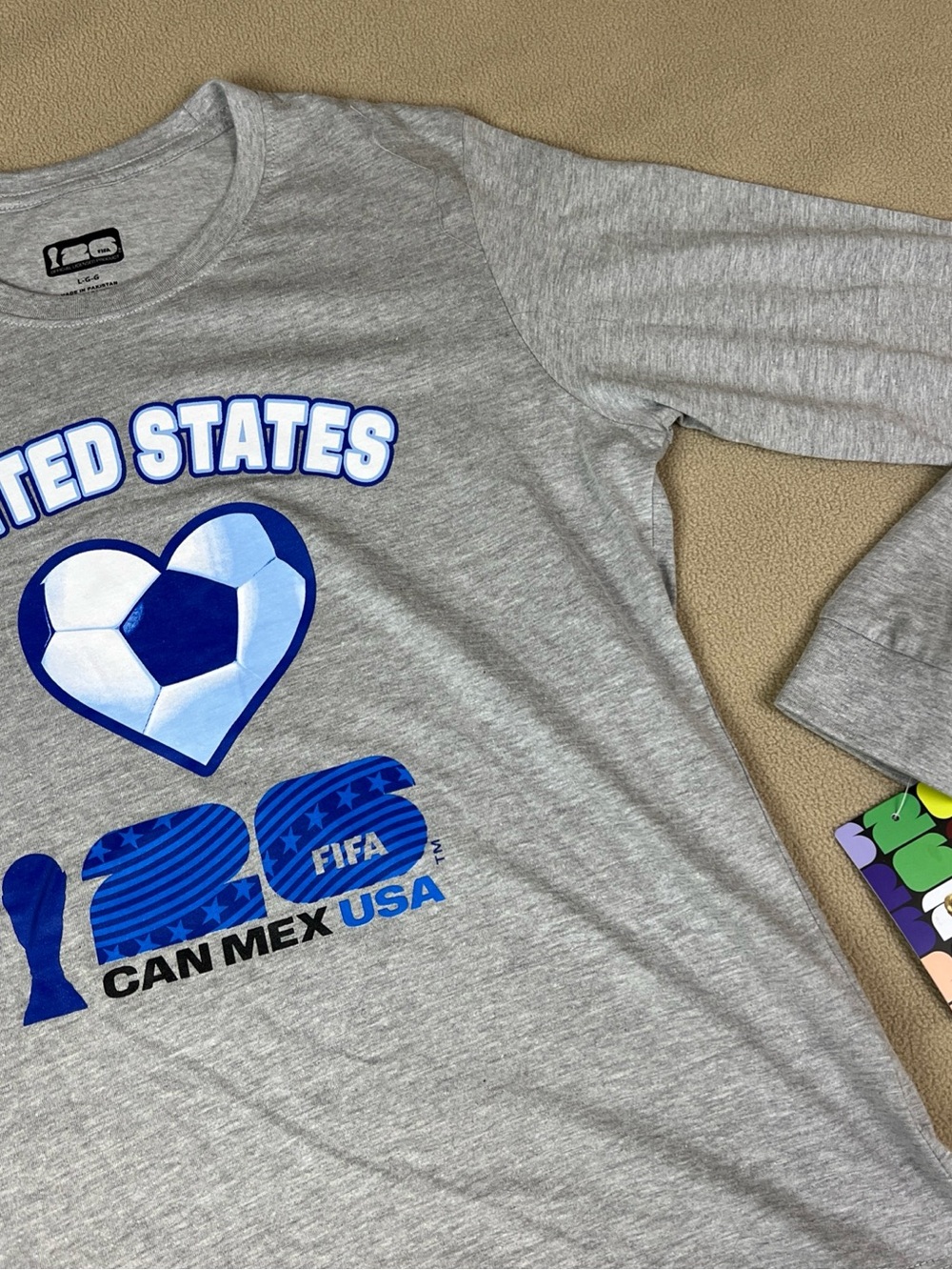 Fifa World Cup 2026 Long Sleeve T-Shirt. Team USA! Cotton Blend. Women's Sz L